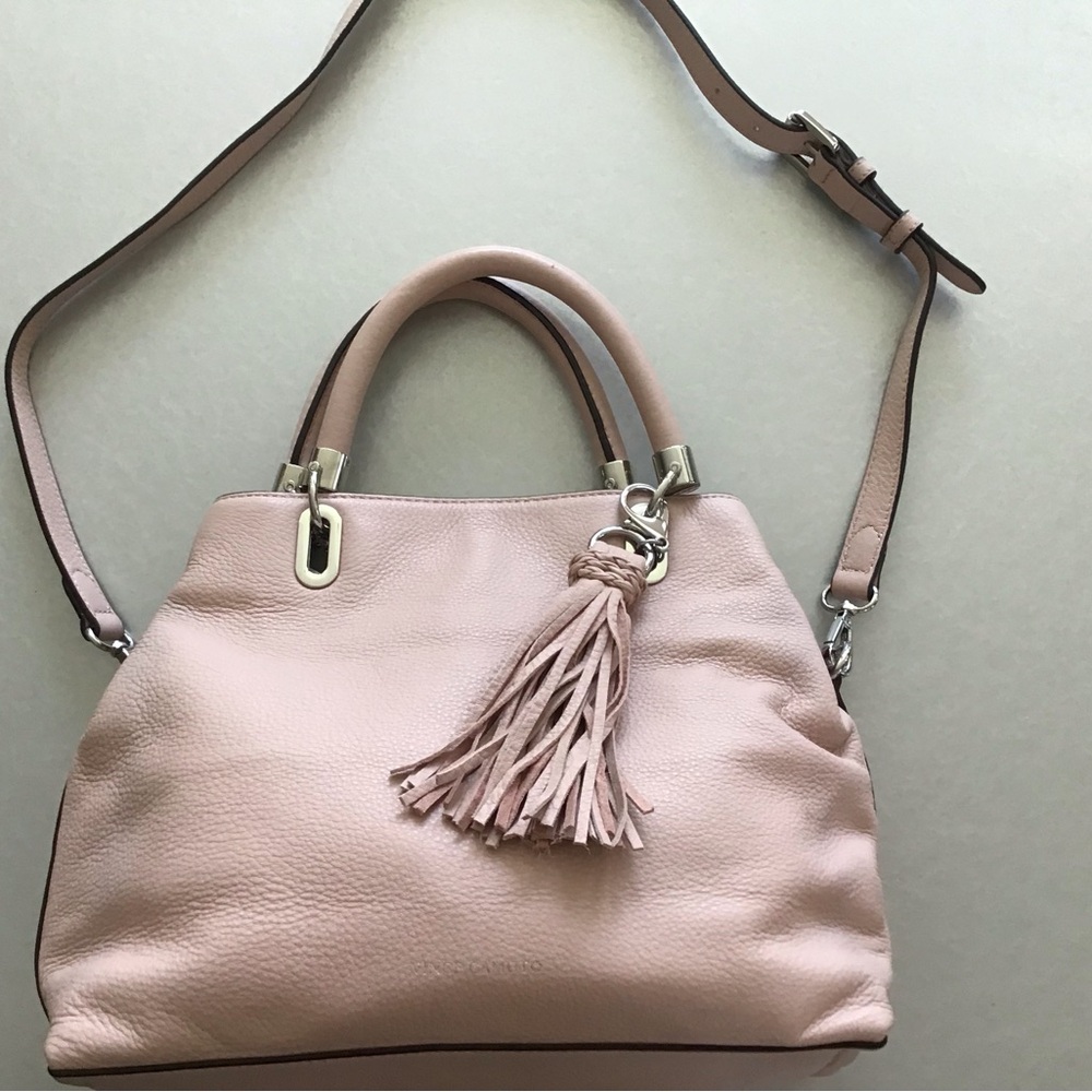 Vince Camuto Blush Pink Pebble Satchel NWOT